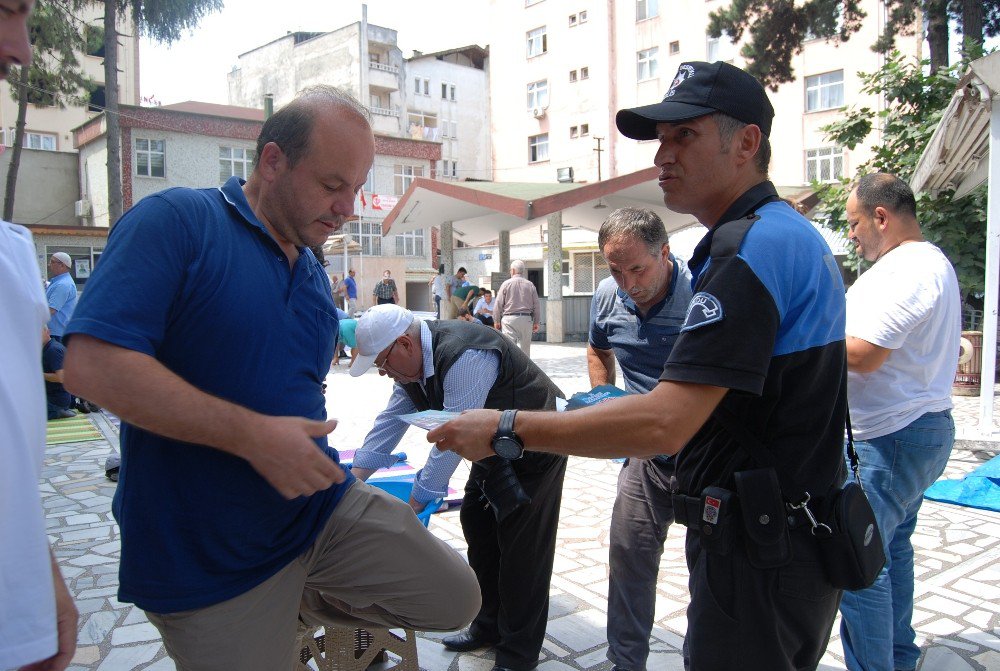 Fatsa’da silaha hayır broşürü dağıtıldı