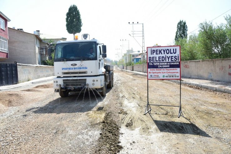 İpekyolu Belediyesinden yol yapım çalışması