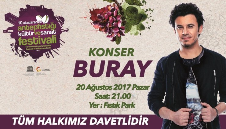 10.Uluslararası antepfıstığı kültür ve sanat festivali başlıyor