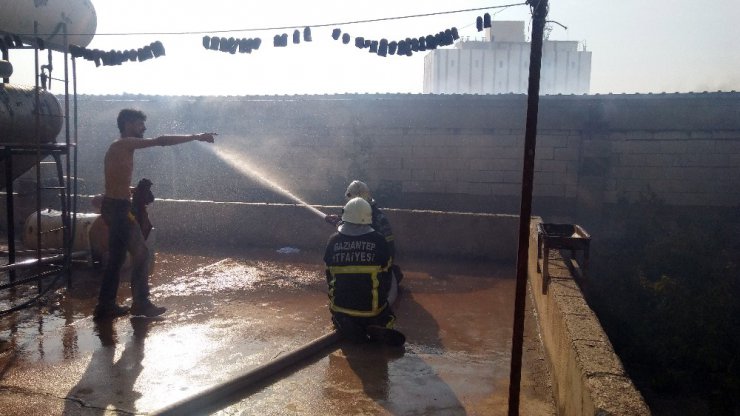 Gaziantep’te iplik fabrikasında büyük yangın