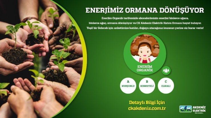 CK Akdeniz Elektrik abonelerine ’hatıra ormanı’ anketi