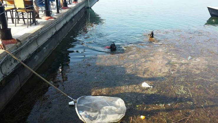 Köyceğiz’de sualtı ve kıyı temizliği