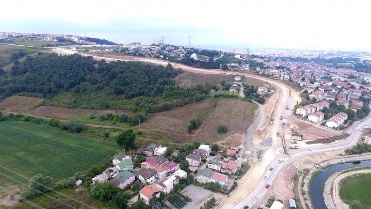 Şehrin yeni girişinde çalışmalar hızlandı