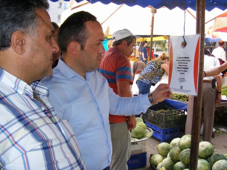 Kaymakam köylü pazarını denetledi