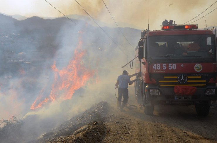 Milas’ta Bayrak Tepe kül oldu