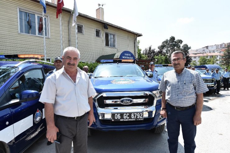 Mamak Zabıtasına yeni araç filosu