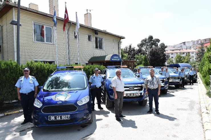 Mamak Zabıtasına yeni araç filosu