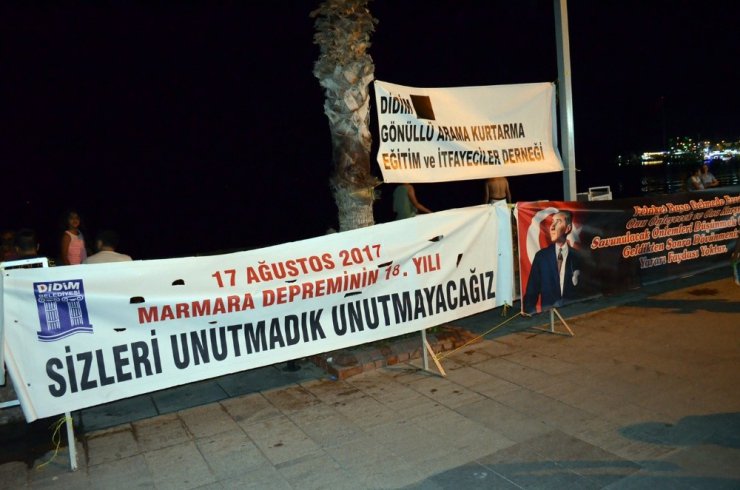 Marmara depremi 18. yılında Didim’de unutulmadı