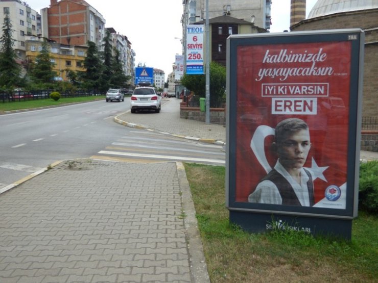 “İyi ki varsın Eren” Trabzon’da her yerde