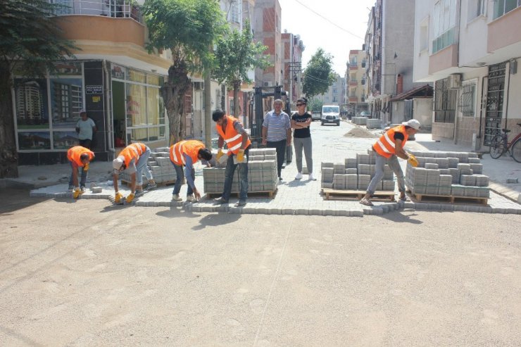 Turgutlu’da altyapısı tamamlanan sokaklar yenileniyor