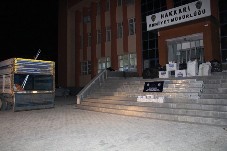 Hakkari’de 23 bin paket kaçak sigara ele geçirildi