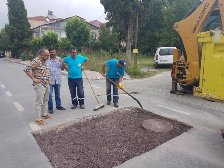 Kartepe’ye günde 75 ton asfalt