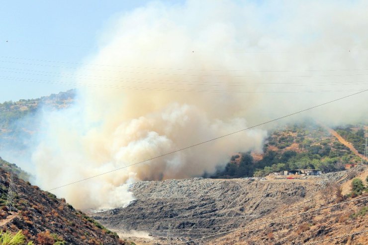 Bodrum çöplüğü alev alev yanıyor