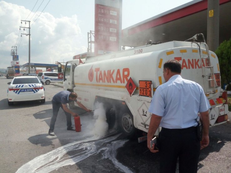 Freni patlayan yakıt yüklü tanker, 40 kilometre sonra durabildi