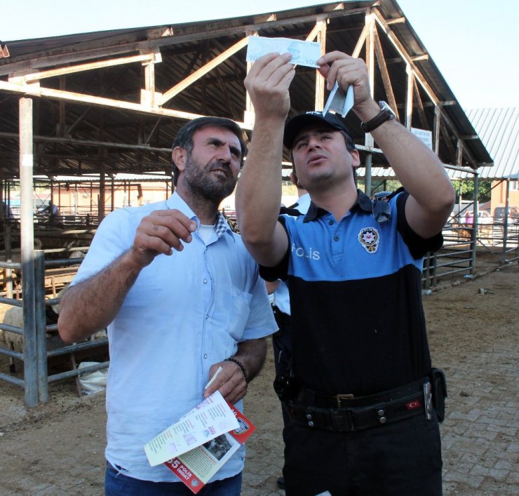 Polis, pazarda sahte para uyarısı yaptı