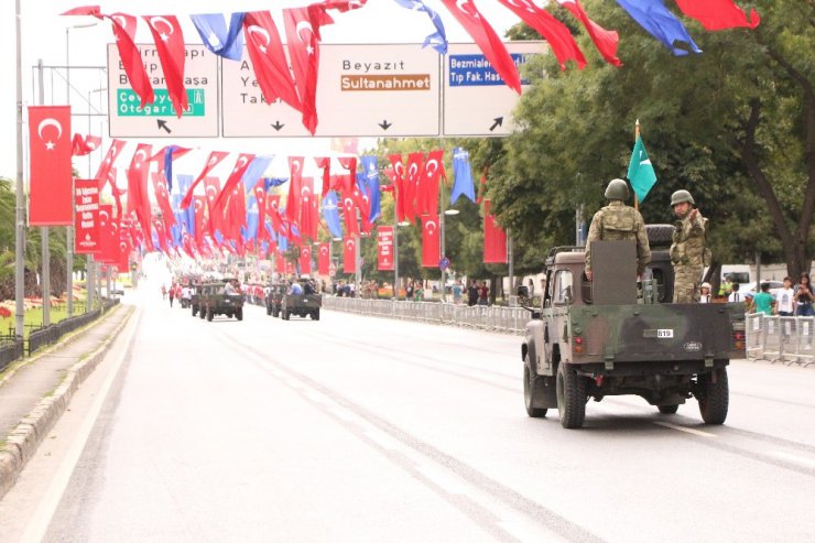 Vatan Caddesi’nde 30 Ağustos Zafer Bayramı kutlamalarının provası yapıldı