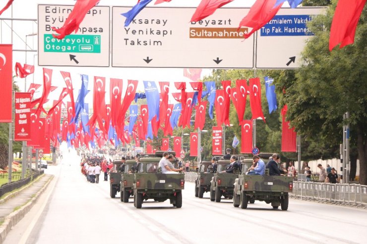 Vatan Caddesi’nde 30 Ağustos Zafer Bayramı kutlamalarının provası yapıldı