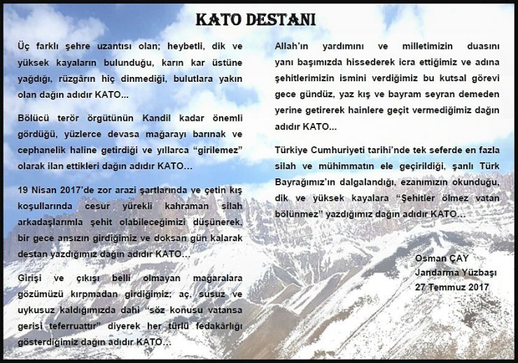 Mehmetçik girilmez denilen Kato Dağı’nda ’Destan’ yazmaya devam ediyor