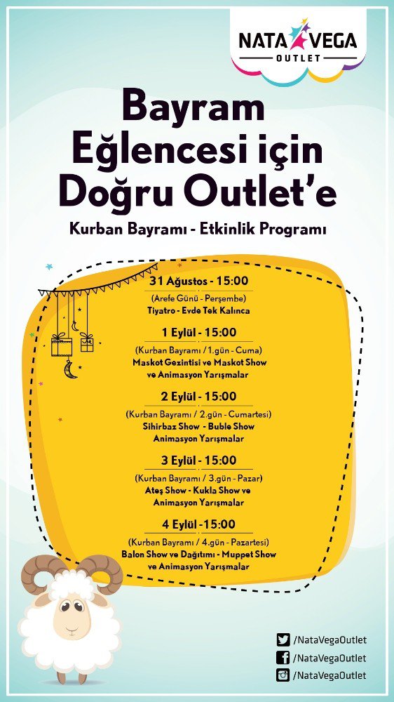 Nata Vega Outlet AVM’de bayram eğlenceleri başlıyor