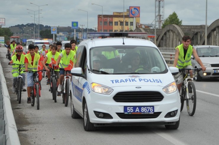 Bafra’da 30 Ağustos bisiklet turu