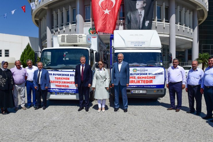 Büyükşehirden savaş mağduru Türkmenlere bayram hediyesi