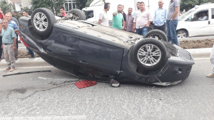 Samsun’da otomobil takla attı: 1 yaralı