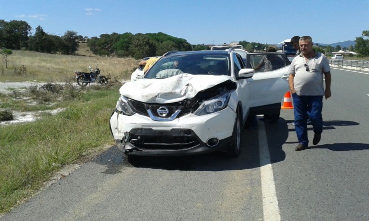 Yok böyle bir kaza...Kazada sıkışan keçiyi itfaiye kurtardı