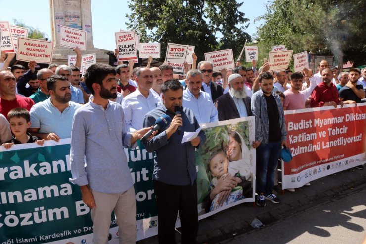 Arakan’daki katliam Bingöl’de protesto edildi
