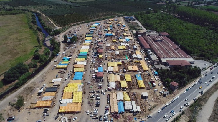 Bursa’daki hayvan pazarları ve kesim yerleri havadan görüntülendi