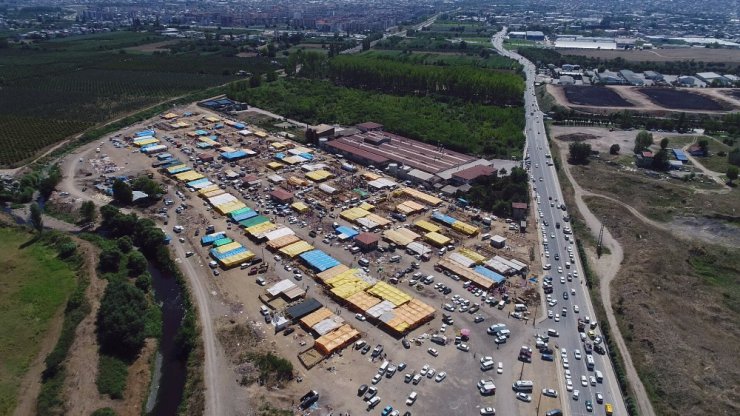 Bursa’daki hayvan pazarları ve kesim yerleri havadan görüntülendi