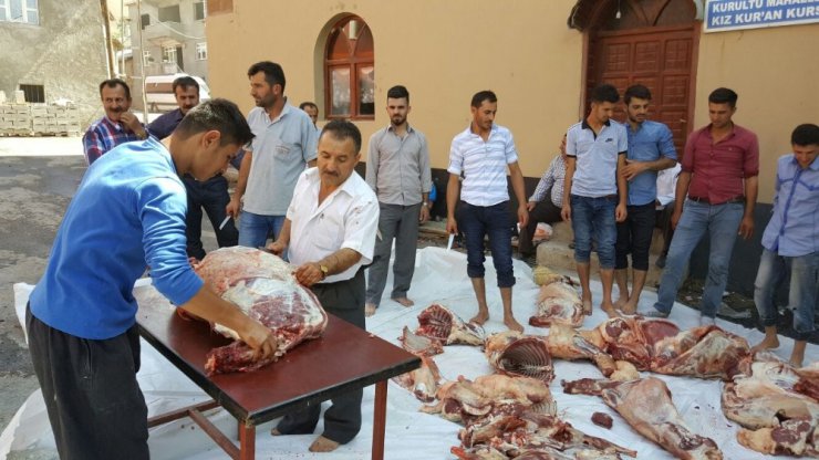 Bu köyde kurbanlar bir yerde toplanıp öyle dağıtılır