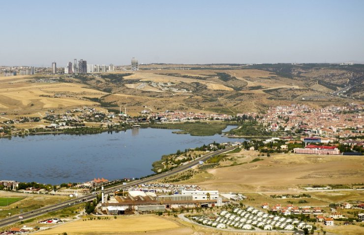 Ankara’nın havadan fotoğraflanan gölleri görsel bir şölen sunuyor