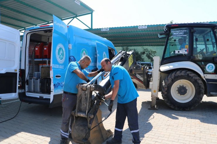 MASKİ’nin mobil bakım araçları 7/24 hizmette