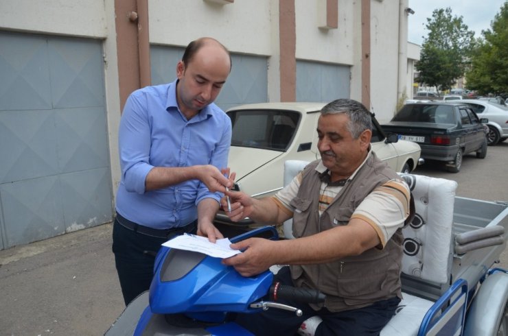 Fatsa SYDV’den engelli vatandaşa motorlu araç