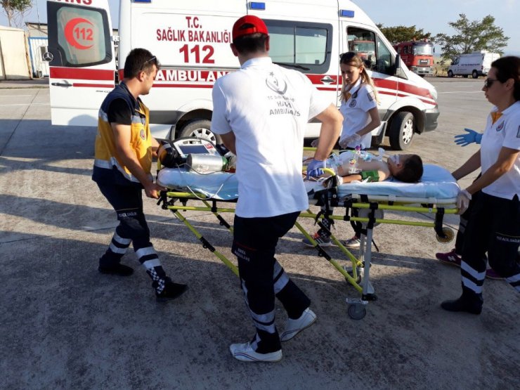 Ambulans helikopter minik Mehmet Ali için havalandı