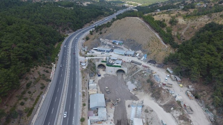 Sabuncubeli Tüneli havadan görüntülendi