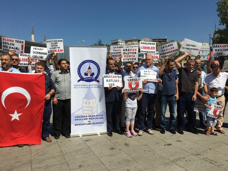 Üsküdar’da Arakan protestosu