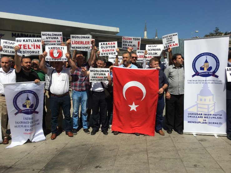 Üsküdar’da Arakan protestosu