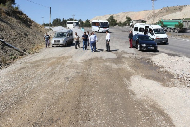 Soma’daki yol yatırımları yerinde incelendi