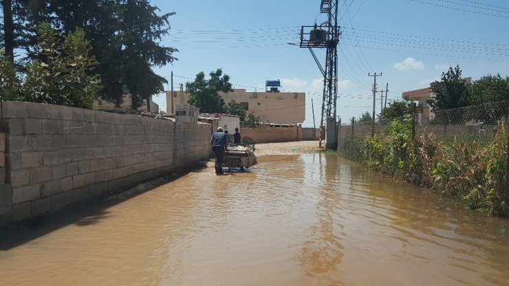 Suruç’ta ev ve iş yerlerini su bastı