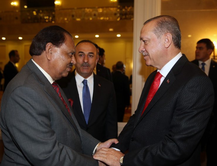 Cumhurbaşkanı Erdoğan, Pakistan Devlet Başkanı Memnun Hüseyin ile bir araya geldi