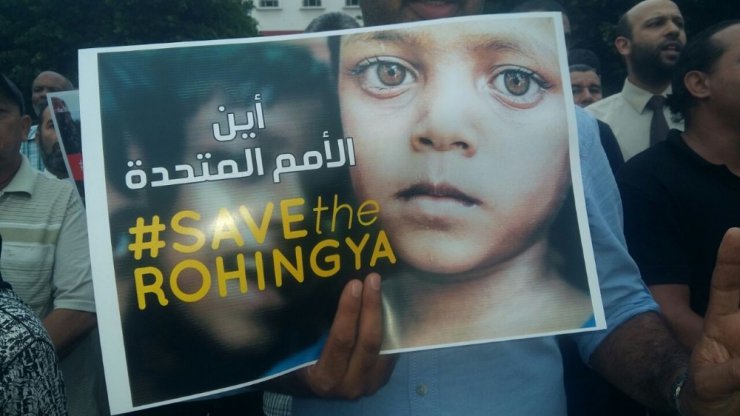 Fas’ta Rohingya Müslümanlarına yapılan baskı protesto edildi