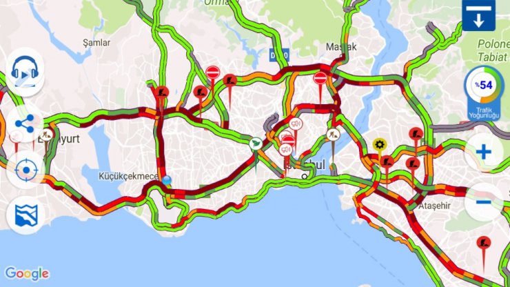 İstanbul’da trafik yoğunluğu