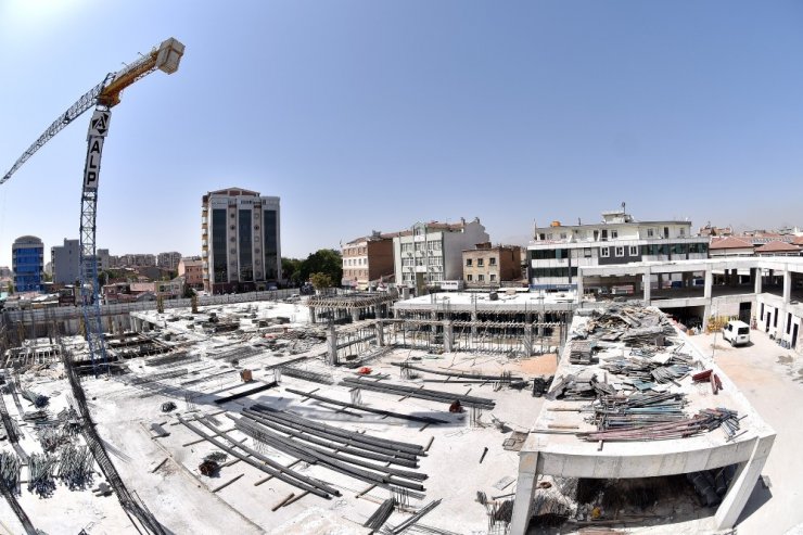 Tarihi Osmanlı Buğday Pazarındaki otopark tamamlanıyor