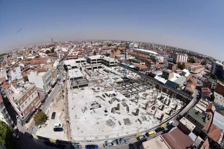 Tarihi Osmanlı Buğday Pazarındaki otopark tamamlanıyor