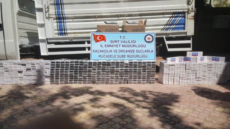 Siirt’te kaçak sigara ve uyuşturucu ele geçirildi