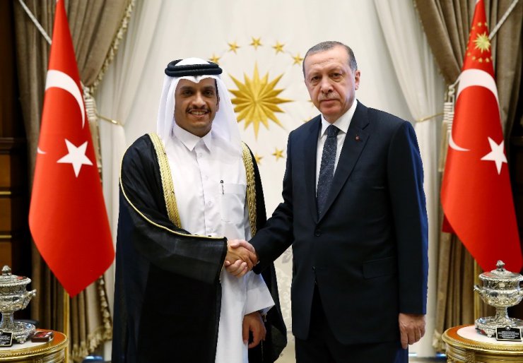 Cumhurbaşkanı Erdoğan Katar Dışişleri Bakanını kabul etti