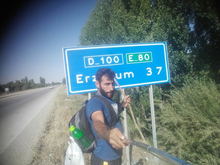 Survivor’a katılmak için Iğdır’dan İstanbul’a bin 500 kilometre yürüyecek