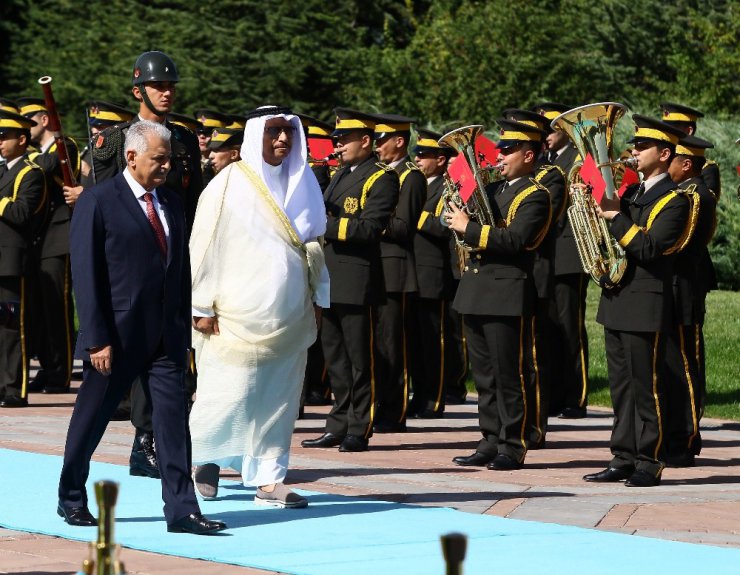 Başbakan Yıldırım, Kuveyt Başbakanı Sabah’ı resmi tören ile karşıladı