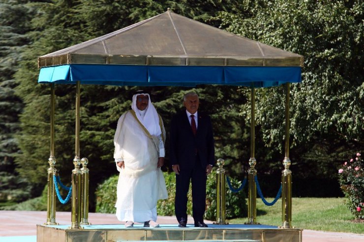 Başbakan Yıldırım, Kuveyt Başbakanı Sabah’ı resmi tören ile karşıladı